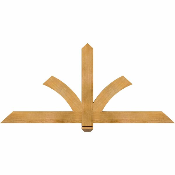 Ekena Millwork Redmond Rough Sawn Timber Gable Bracket, Western Red Cedar, 60"W x 27"H x 2"D x 4"F, 11/12 Pitch GBW060X27X0204RED00RWR - main